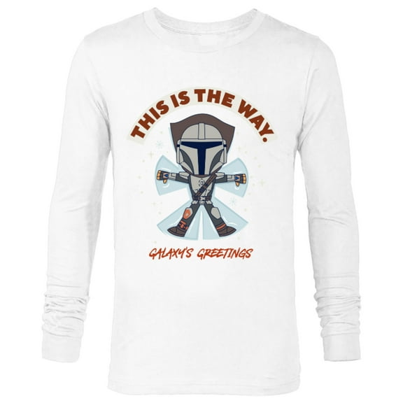 Star Wars The Mandalorian The Is The Way Galaxy’s Greetings Standard - Long Sleeve T-Shirt for Men – Customized-White