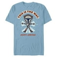 thumbnail image 1 of Star Wars The Mandalorian The Is The Way Galaxy’s Greetings Standard - Short Sleeve Blended T-Shirt for Adults – Customized-Ocean Blue, 1 of 5