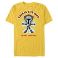 thumbnail image 1 of Star Wars The Mandalorian The Is The Way Galaxy’s Greetings Standard - Short Sleeve Blended T-Shirt for Adults – Customized-Yellow, 1 of 5