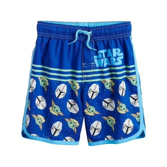 Star Wars The Mandalorian Toddler Boys' Baby Yoda Swim Trunks, Sizes 2T-4T