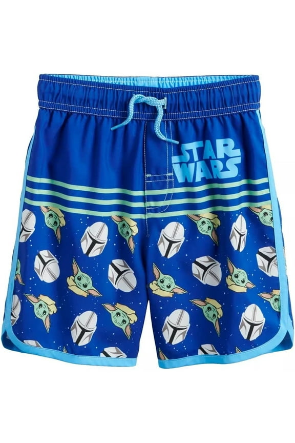 The Mandalorian Toddler Boys' Baby Yoda Swim Trunks, Sizes 2T-4T