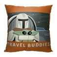 thumbnail image 1 of Star Wars The Mandalorian Traveling Buddies Printed Kids Printed Throw Pillow, 18 x 18 inches, 1 of 2