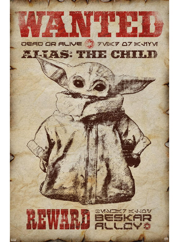Star Wars: The Mandalorian - Wanted Wall Poster, 14.725" x 22.375"