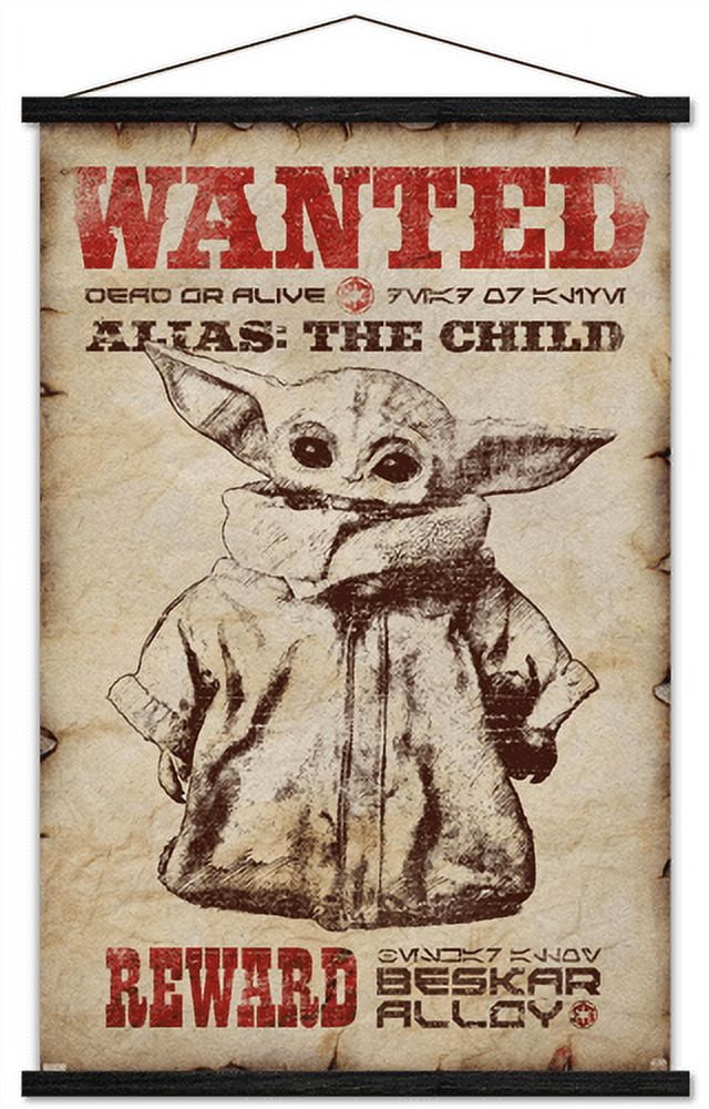 Star Wars: The Mandalorian - Wanted Wall Poster with Wooden Magnetic ...