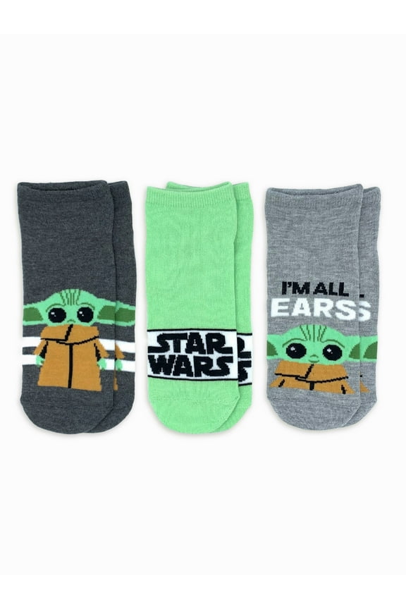 The Mandalorian Women's No Show Socks, 3-Pack, Size 4-10