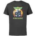 thumbnail image 1 of Star Wars The Mandalorian and Grogu #1 Dad in the Galaxy - Short Sleeve Cotton T-Shirt for Adults - Customized-Charcoal, 1 of 5