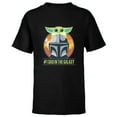 thumbnail image 1 of Star Wars The Mandalorian and Grogu #1 Dad in the Galaxy - Short Sleeve T-Shirt for Kids - Customized-Black, 1 of 5