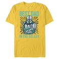 thumbnail image 1 of Star Wars The Mandalorian and Grogu Best Dad in the Galaxy - Short Sleeve Blended T-Shirt for Adults - Customized-Yellow, 1 of 5