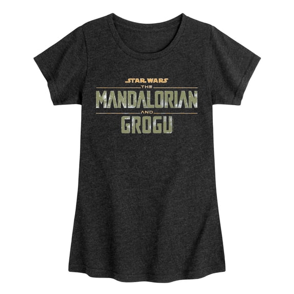 Star Wars - The Mandalorian and Grogu Logo - Youth Girls Fitted Short Sleeve T-Shirt