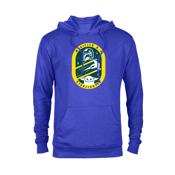Star Wars The Mandalorian and Grogu Modified N-1 Starfighter - Pullover Hoodie for Adults - Customized-Royal