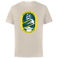thumbnail image 1 of Star Wars The Mandalorian and Grogu Modified N-1 Starfighter - Short Sleeve Cotton T-Shirt for Adults - Customized-Natural, 1 of 5