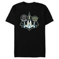 thumbnail image 1 of Star Wars The Mandalorian and Grogu N-1 Starfighter Top View - Short Sleeve Blended T-Shirt for Adults - Customized-Black, 1 of 5