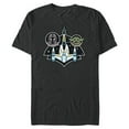 thumbnail image 1 of Star Wars The Mandalorian and Grogu N-1 Starfighter Top View - Short Sleeve Blended T-Shirt for Adults - Customized-Dark Heather, 1 of 5
