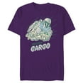 thumbnail image 1 of Star Wars The Mandalorian and Grogu Precious Cargo - Short Sleeve Blended T-Shirt for Adults - Customized-Purple, 1 of 5