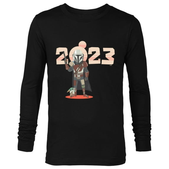 Star Wars The Mandalorian and Grogu Tatooine Suns 2023 - Long Sleeve T-Shirt for Men - Customized-Black