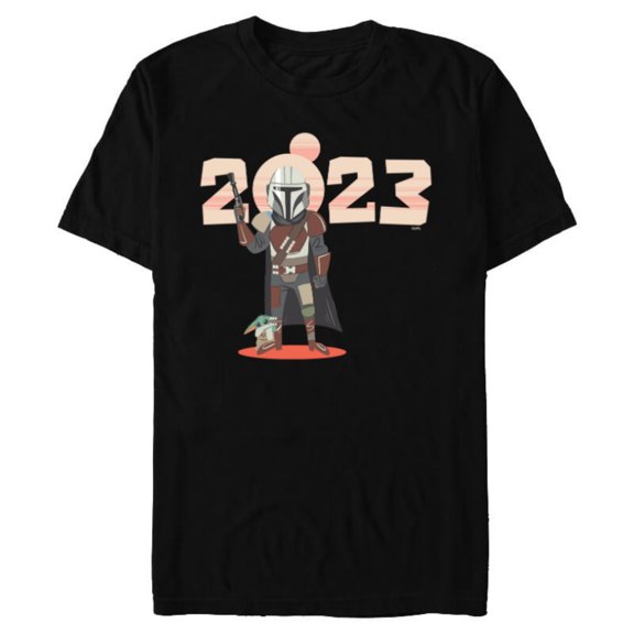 Star Wars The Mandalorian and Grogu Tatooine Suns 2023 - Short Sleeve Blended T-Shirt for Adults - Customized-Black