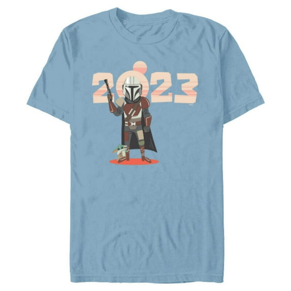 Star Wars The Mandalorian and Grogu Tatooine Suns 2023 - Short Sleeve Blended T-Shirt for Adults - Customized-Ocean Blue