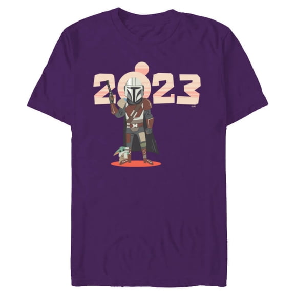 Star Wars The Mandalorian and Grogu Tatooine Suns 2023 - Short Sleeve Blended T-Shirt for Adults - Customized-Purple
