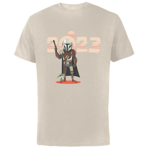 Star Wars The Mandalorian and Grogu Tatooine Suns 2023 - Short Sleeve Cotton T-Shirt for Adults - Customized-Natural
