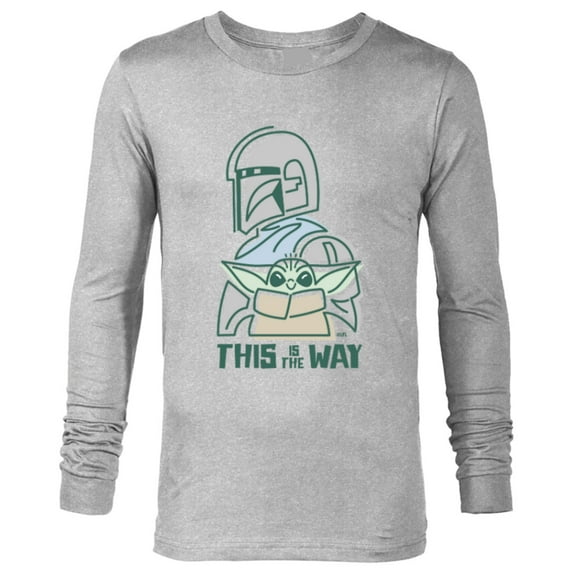 Star Wars The Mandalorian and Grogu This is the Way Cute - Long Sleeve T-Shirt for Men - Customized-Athletic Heather