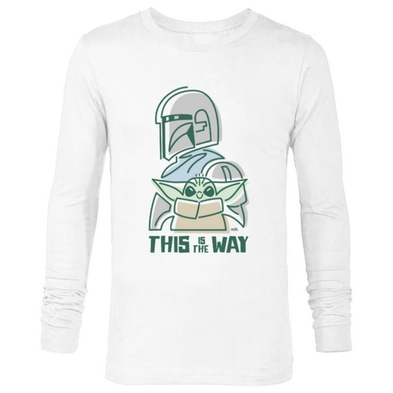 Star Wars The Mandalorian and Grogu This is the Way Cute - Long Sleeve T-Shirt for Men - Customized-White