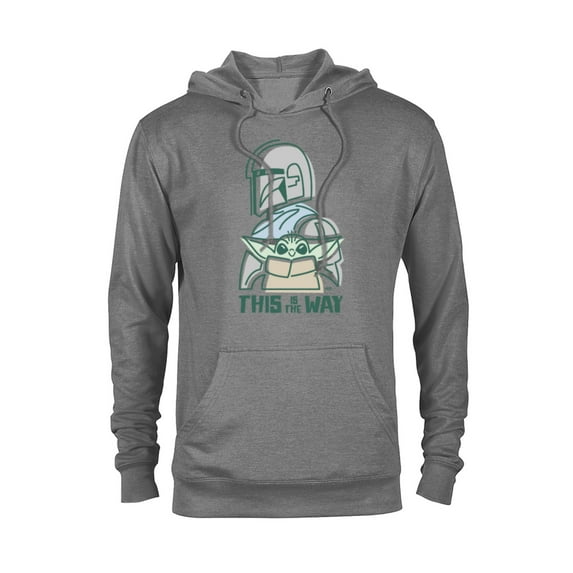 Star Wars The Mandalorian and Grogu This is the Way Cute - Pullover Hoodie for Adults - Customized-Athletic Heather