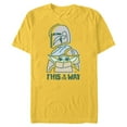 thumbnail image 1 of Star Wars The Mandalorian and Grogu This is the Way Cute - Short Sleeve Blended T-Shirt for Adults - Customized-Yellow, 1 of 5