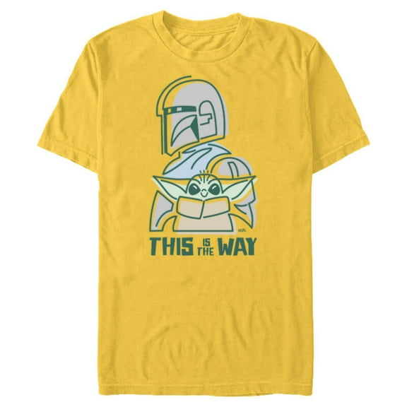 Star Wars The Mandalorian and Grogu This is the Way Cute - Short Sleeve Blended T-Shirt for Adults - Customized-Yellow