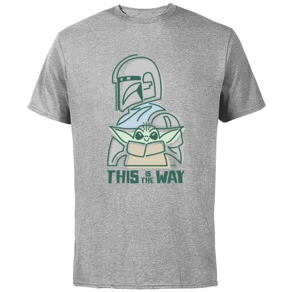 Star Wars The Mandalorian and Grogu This is the Way Cute - Short Sleeve Cotton T-Shirt for Adults - Customized-Athletic Heather
