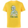 thumbnail image 1 of Star Wars The Mandalorian and Grogu This is the Way Cute - Short Sleeve Cotton T-Shirt for Adults - Customized-Yellow, 1 of 5