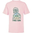 thumbnail image 1 of Star Wars The Mandalorian and Grogu This is the Way Cute - Short Sleeve T-Shirt for Kids - Customized-Soft Pink, 1 of 5
