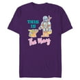 thumbnail image 1 of Star Wars The Mandalorian and Grogu This is the Way Easter - Short Sleeve Blended T-Shirt for Adults - Customized-Purple, 1 of 5