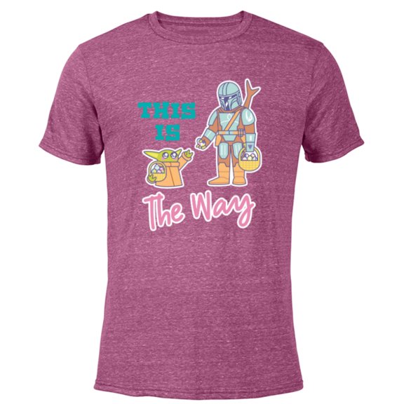 Star Wars The Mandalorian and Grogu This is the Way Easter - Short Sleeve Blended T-Shirt for Adults - Customized-Purple