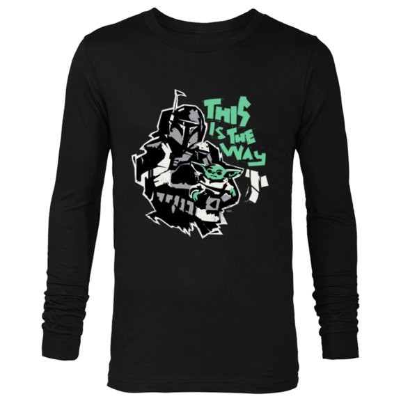 Star Wars The Mandalorian and Grogu This is the Way Raw - Long Sleeve T-Shirt for Men - Customized-Black