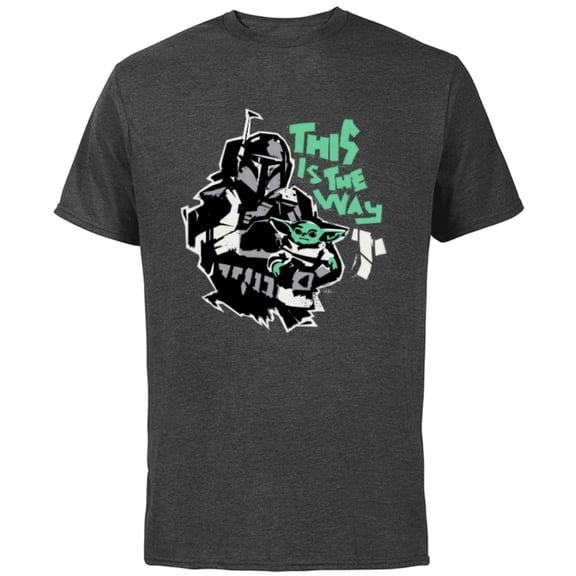Star Wars The Mandalorian and Grogu This is the Way Raw - Short Sleeve Cotton T-Shirt for Adults - Customized-Charcoal