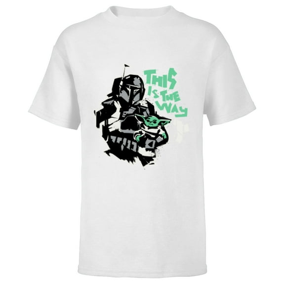 Star Wars The Mandalorian and Grogu This is the Way Raw - Short Sleeve T-Shirt for Kids - Customized-White