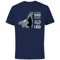 thumbnail image 1 of Star Wars The Mandalorian and Grogu Where Dad Goes I Go - Short Sleeve Cotton T-Shirt for Adults - Customized-Navy, 1 of 5