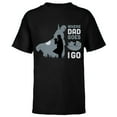 thumbnail image 1 of Star Wars The Mandalorian and Grogu Where Dad Goes I Go - Short Sleeve T-Shirt for Kids - Customized-Black, 1 of 5