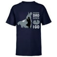 thumbnail image 1 of Star Wars The Mandalorian and Grogu Where Dad Goes I Go - Short Sleeve T-Shirt for Kids - Customized-Navy, 1 of 5