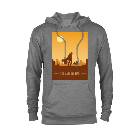 Star Wars The Mandalorian and The Child Poster - Pullover Hoodie for Adults - Customized-Graphite Heather