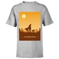 thumbnail image 1 of Star Wars The Mandalorian and The Child Poster - Short Sleeve T-Shirt for Kids - Customized-Athletic Heather, 1 of 5