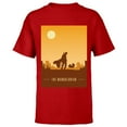 thumbnail image 1 of Star Wars The Mandalorian and The Child Poster - Short Sleeve T-Shirt for Kids - Customized-Red, 1 of 5