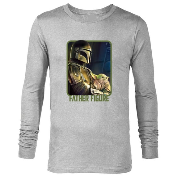 Star Wars The Mandalorian and the Child Father Figure - Long Sleeve T-Shirt for Men - Customized-Athletic Heather