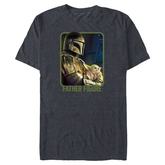 Star Wars The Mandalorian and the Child Father Figure - Short Sleeve Blended T-Shirt for Adults - Customized-Navy Heather