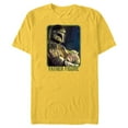 thumbnail image 1 of Star Wars The Mandalorian and the Child Father Figure - Short Sleeve Blended T-Shirt for Adults - Customized-Yellow, 1 of 5