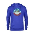 thumbnail image 1 of Star Wars The Mandalorian the Child Americana - Pullover Hoodie for Adults – Customized-Royal Heather, 1 of 5