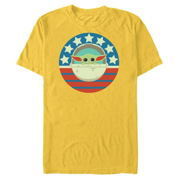 Star Wars The Mandalorian the Child Americana - Short Sleeve Blended T-Shirt for Adults – Customized-Yellow