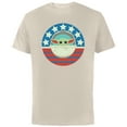 thumbnail image 1 of Star Wars The Mandalorian the Child Americana - Short Sleeve Cotton T-Shirt for Adults - Customized-Natural, 1 of 5