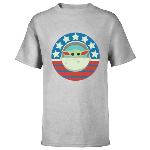 Star Wars The Mandalorian the Child Americana - Short Sleeve T-Shirt for Kids – Customized-Athletic Heather
