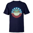 thumbnail image 1 of Star Wars The Mandalorian the Child Americana - Short Sleeve T-Shirt for Kids – Customized-Navy, 1 of 5